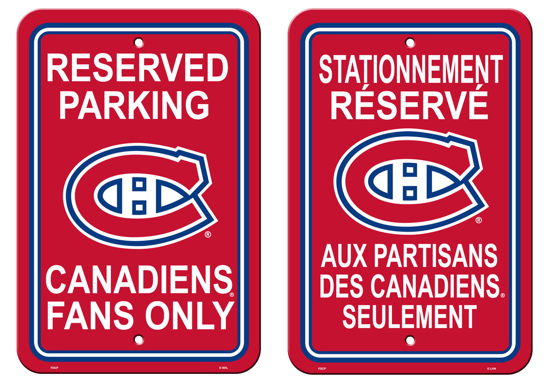 Montreal Canadiens Reserved Parking Sign Toy Sense