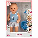 Corolle: Drink and Wet Bath Baby Paul Doll 14 inch