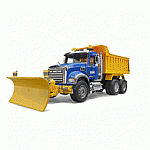 Mack Granite Dump Truck with Plow Attachment.