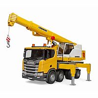 Bruder SCANIA Super 560R Liebherr Crane Truck with Light & Sound Module.