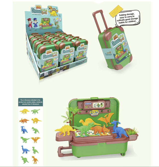 Dinosaur Trolley Bag Dinosaur Role Play Set Toy Sense