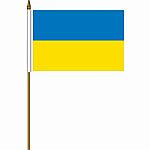 Ukraine Flag 4 x 6 inch on Stick
