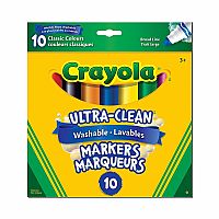 10 Ultra-Clean Washable Markers   
