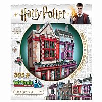 Diagon Alley: Quality Qudditch Supplies & Slug and Jiggers - 3D Puzzle - Wrebbit  