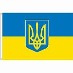 Ukraine Flag with Trident 3 x 5