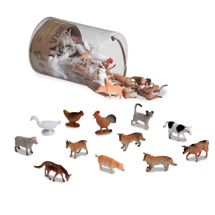 Farm Animals In Tubes Toy Sense