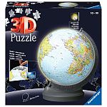 3D Globe With Light Puzzleball - Ravensburger