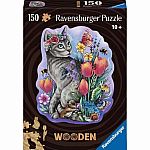 Wooden Puzzle: Lovely Cat