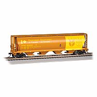 HO Scale Canadian Cylindrical 4-Bay Grain Hopper - Ready to Run - Silver Series