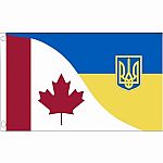 Ukraine Canada Friendship Flag 3 x 5 feet