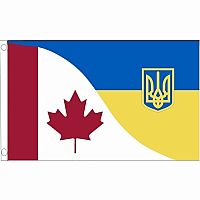 Ukraine Canada Friendship Flag 3 x 5