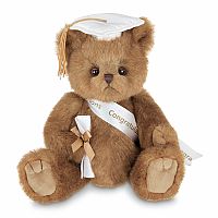 Smarty Graduation Teddy Bear with White Hat - Bearington Collection 
