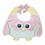Lil’ Hoots Pink Owl Bib - Bearington Baby Collection