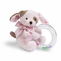 Wiggles Pink Puppy Shaker Rattle - Bearington Baby Collection