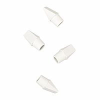 White Wedge Cap Erasers - Pack of 10