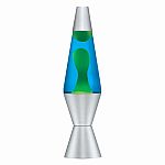 14.5 inch Lava Lamp – Yellow/Blue/Silver