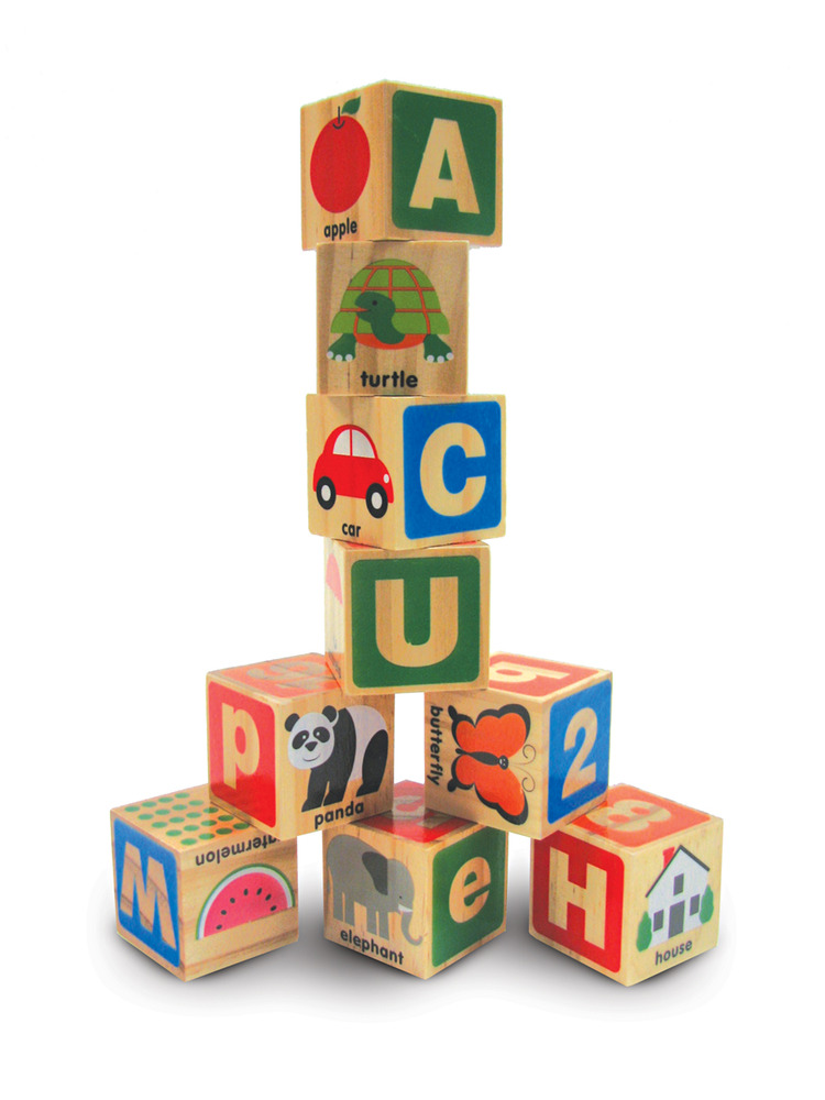 ABC 123 Wooden Blocks Toy Sense