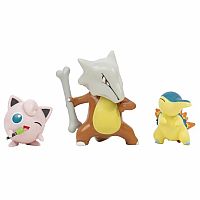 Pokemon Battle Figure 3 Pack - Cyndaquil, Jigglypuff, & Marowak 
