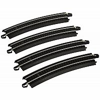 22 inch Radius Curved Track - 4 Pack - HO Scale