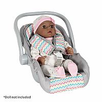 Adora Baby Doll Car Seat Carrier - Rainbow Zig Zag