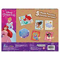 5 in 1 Disney Princess Wood Puzzles