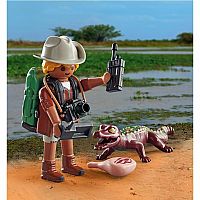 Special Plus: Researcher with Young Caiman - Retired