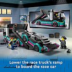 City: Race Car and Car Carrier Truck