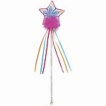 Multi Pastel and Hot Pink Glitter Rainbow Wand
