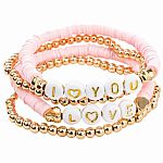 Pink Love Bracelet Set