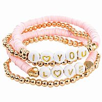 Pink Love Bracelet Set