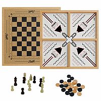 Crazy 4-Player Slingpuck/Chess/Checkers by Rustik