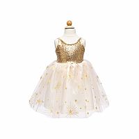 Glam Party Gold Dress, Size 3-4