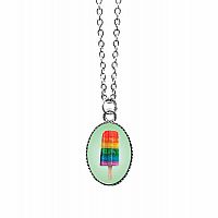 Rainbow Popsicle Necklace.