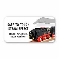 Battery-Operated Steaming Train. 