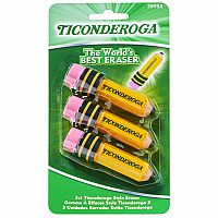 Ticonderoga Pencil Shaped Erasers.