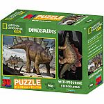 3D Dinosaurs with Stegosaurus Figurine