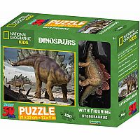 3D Dinosaurs with Stegosaurus Figurine 