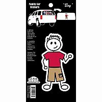 Family Car Stickers - Boy Colour