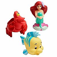 The Little Mermaid Bath Squirt Toys.