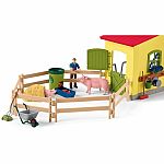 Large Barn with Animals and Accessories - Yellow 