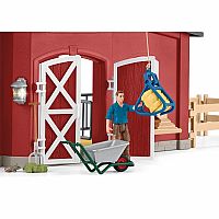 Large Barn with Animals and Accessories - Red  