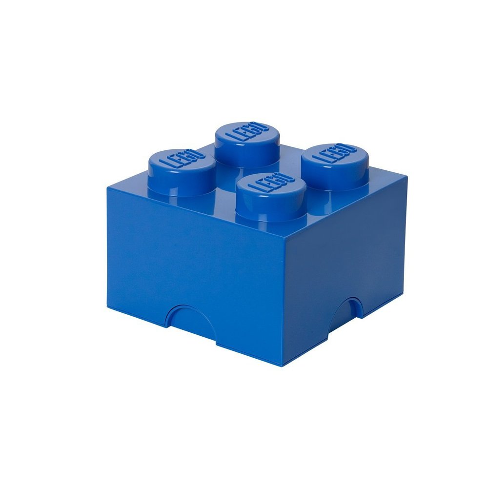 Lego Storage Brick 4 Knobs (Blue) Toy Sense
