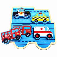 Emergency Vehicle Chunky Puzzle - Tooky Toy