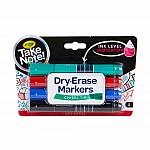 Take Note Dry Erase Markers - Chisel Tip 4 Pack - Retired.