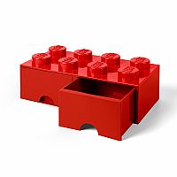 Lego Storage Brick Drawer - 8 Knobs Red