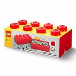 Lego Storage Brick - 8 Knobs Red