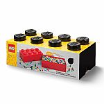 Lego Storage Brick - 8 Knobs Black