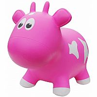 Farm Hoppers Inflatable Bouncing Pink Cow with Pump