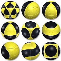 Marusenko Puzzle Sphere: Black & Yellow Level 1
