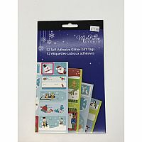 Gift Tags - Holiday Self-Adhesive Glitter